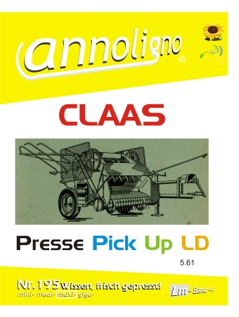 CLAAS Presse Typ Pick Up LD Bild- Ersatzteilliste & Explosionszeichnungen - annoligno 195 -